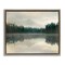 Stupell Industries Foggy Lake Forest Landscape Framed Floater Canvas Wall Art